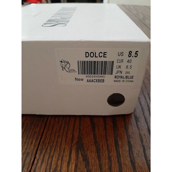 New Size 8.5 Royal Blue Dream Pairs Dolce Stiletto Cross Strap Heels - Picture 5 of 5